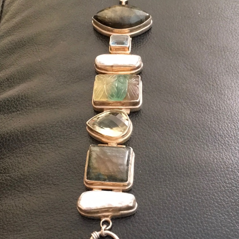 Multi Colored Semi- Precious Stone Bracelet